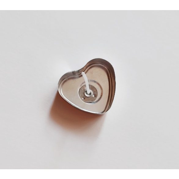 Szív alakú aluminium teamécses (10 db) 
