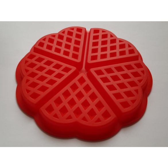 Heart shaped silicone waffle mold