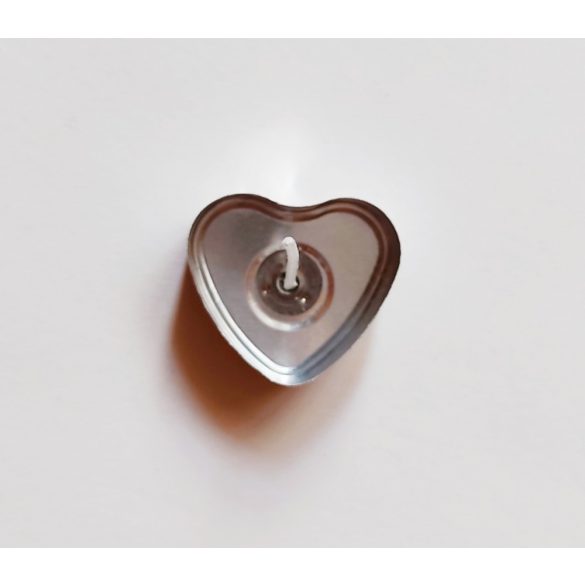 Szív alakú aluminium teamécses (1 db)
