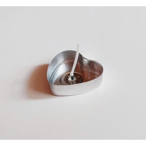Szív alakú aluminium teamécses (1 db)