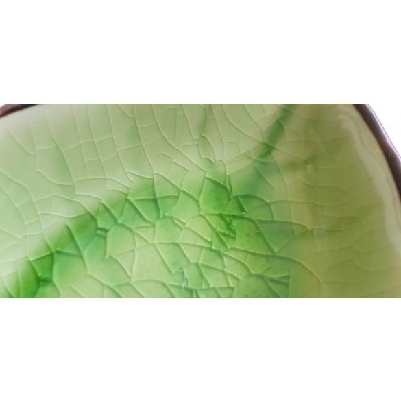 Leaf-shaped ceramic candle holder (light green)