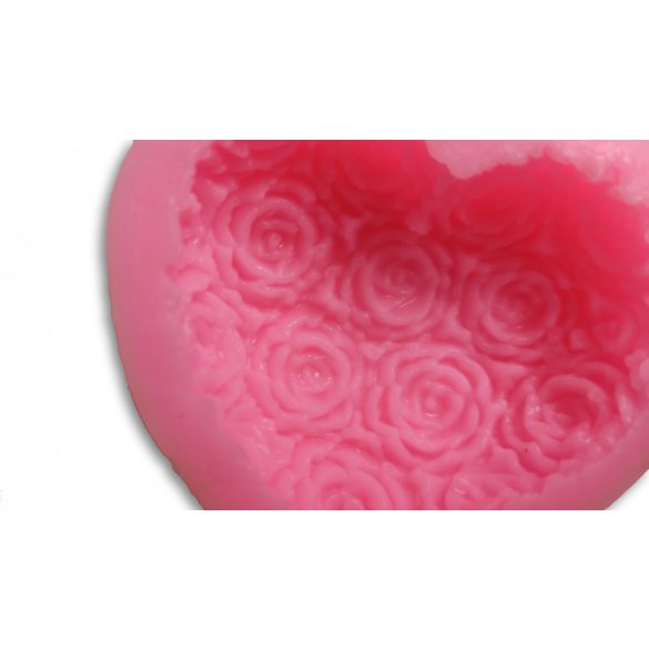 Silicone Heart with Roses